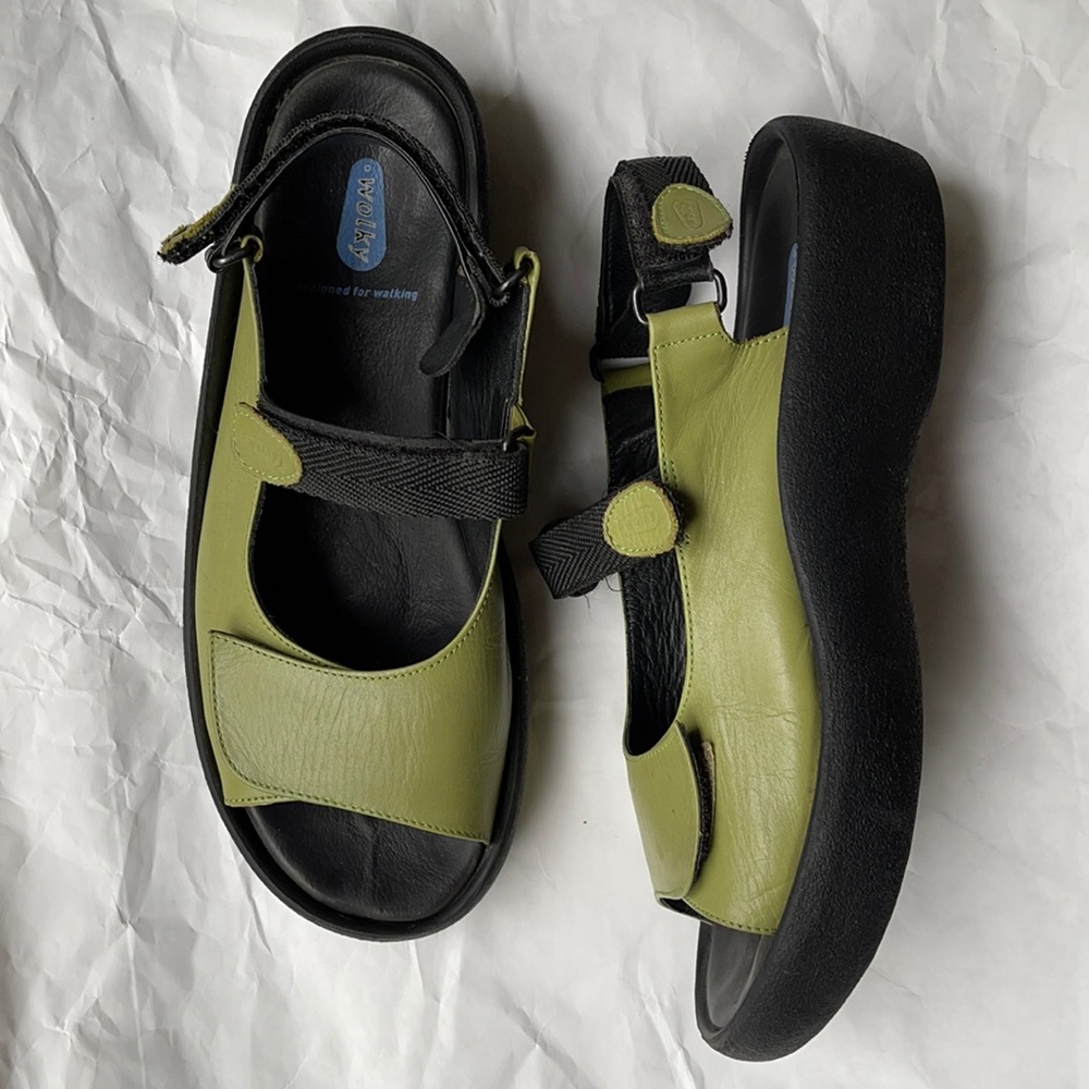 Wolky Green Sandals SZ 11